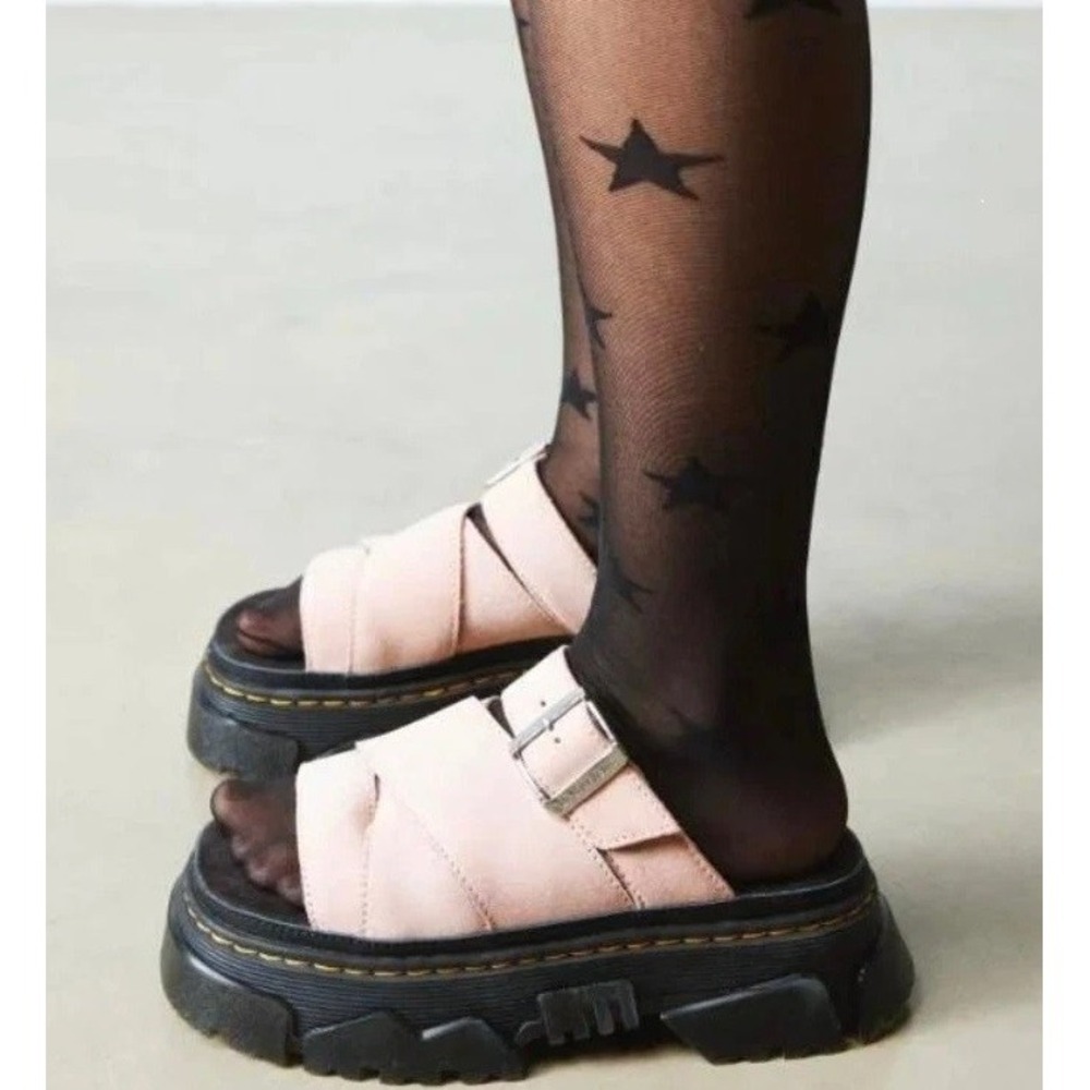 Dr. Martens Mattison Slide Pink Suede‎ Platform Sandals Women US 9 EU 41